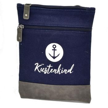 Handtasche Patchwork Crossbag Anker  Küstenkind blau